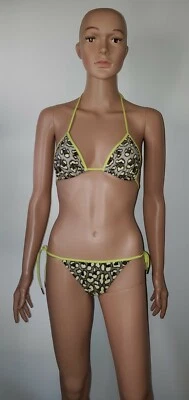 NWT Roberto Cavalli Leopard 2 Piece Bikini Bathing Suit, Made in Italy Size XS - Image 1 of 4