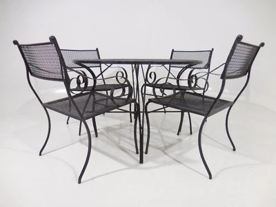 50'smodern IRON outdoor/indoor SALTERINI garden Dinette Set by Tempestini - Image 1 of 4
