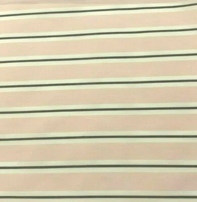 Soft Pink, White, Black, Stripe Cotton Voile - Light-Weight - Soft & Wonderful! - Image 1 of 4