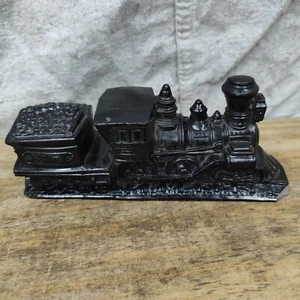 7 Zoll Dampflok handgeschnitzt aus Kohle Mid West Handwerk Statue - Bild 1 von 9
