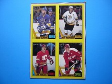 1987/88 O-PEE-CHEE BOX BOTTOM CARD PANEL SHARP+ DOUG GILMOUR RAY BOURQUE OPC