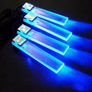 4x Auto Charge LED Innen Dekoration Mode Blaulicht Boden Atmosphäre Lampe - Bild 1 von 6
