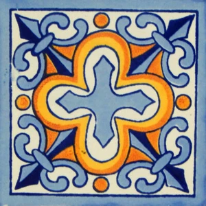 3 Sq Ft Tiles Ceramic Mexican Talavera Handmade Tile 27 PCS 4x4 - C150 - Picture 1 of 1