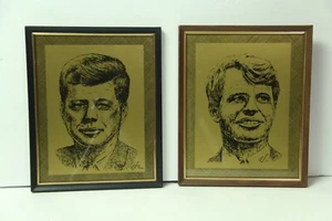 John Gromosiak - JFK John and Robert Kennedy - Glass Framed Art Prints  - Picture 1 of 8
