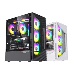 270 Degree Transparent Computer Case PC Tower For ATX/M-ATX/ITX Motherboard - Afbeelding 1 van 14