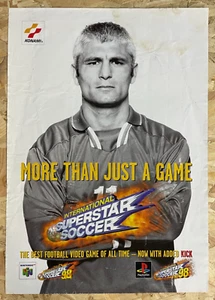 Official International Superstar Soccer N64 PS1 Promotional Poster 59cm x 42cm - Picture 1 of 5