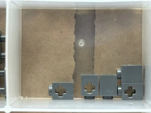 LEGO Parts - Dark Bluish Gray Technic, Brick 1 x 1 Axle Hole - No 73230 - QTY 5 - Picture 1 of 1