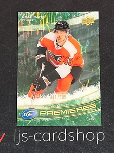 2022-23 ICE Noah Cates RC #228 Premieres Green /599 Acetate Flyers Rookie SPM - Picture 1 of 2