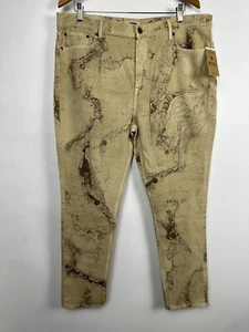 Polo Ralph Lauren Tompkins High Rise Skinny Ankle Jeans in Tan Map Size 34R NWT - Picture 1 of 7