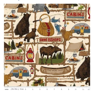 Stucco principale Riley Blake Designs Pine Grove / venduto da 1/2 iarda - Foto 1 di 1