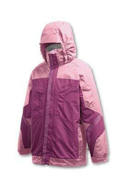 LAND END KIDS девочек розовый зимний 3 в 1 парка куртка пальто L 14 16 - Изображение 1 из 1