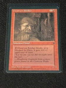 Magic the Gathering Fallen Empires Dwarven Soldier (Alexander) - Imagen 1 de 2