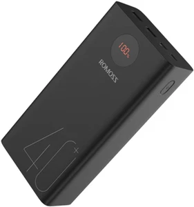 Banco de energía 40000mAh, banco de baterías de carga rápida ROMOSS 18W PD USB C, 3 salidas y - Imagen 1 de 9