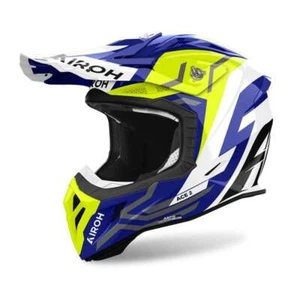 CASCO FUORISTRADA INTEGRALE AIROH AVIATOR ACE 2 CROSS ENDURO GROUND BLUE YELLOW - Foto 1 di 6