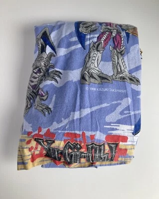 Vintage 1996 Yu-Gi-Oh Let’s Duel Flat Bed Sheet Twin Size 61” X 98” - Image 1 of 4