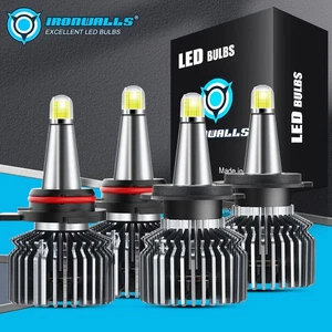 For Jaguar S-Type 2005-2008 8-sides 9005 H7 LED Headlight High&Low Beam White 4x - Foto 1 di 12