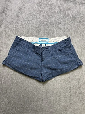 Y2K Vintage Abercrombie And Fitch Low Rise Mini Shorts Women’s Size 14 Blue - Image 1 of 4