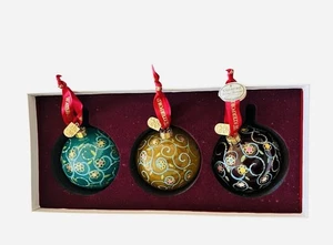 Waterford Jim O’Leary Feiertag Erbstück Ornamente Topas Kugel 3er Set Gesteck - Bild 1 von 11
