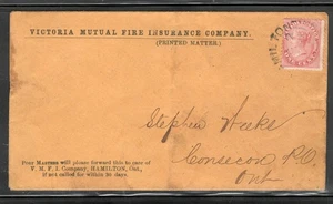 UN #14 1c QV Rose Fire Ins. Cachet 1c Drop Rate Printed Matter, Hamilton SON. - Picture 1 of 3