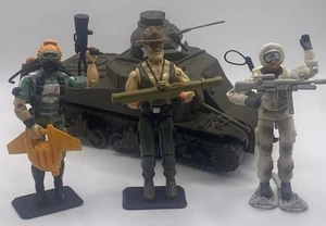 GI Joe Lot of 3 1990s Vintage 4 Inch Action Figures Including Tank - Picture 1 of 17