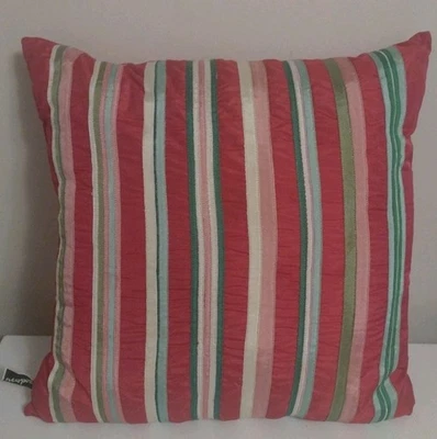 Sofá cama Newport satinado sandía a rayas de colección rosa intenso 17,2" X 17 Foto 1 de 4