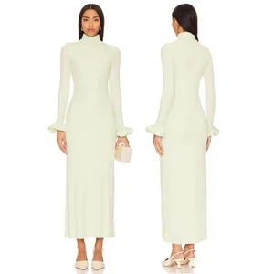 The Line by K Valentina geripptes Maxikleid langarm elegant Party edel S - Bild 1 von 12