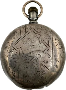 Antique 18S Fahys One Piece Pocket Watch Case for Mechanical OresilverShield - Picture 1 of 5