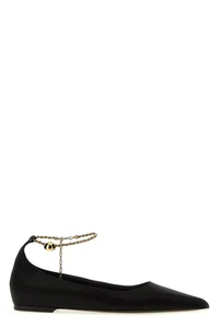 FERRAGAMO Dada Black Satin Ballerina Flats Pumps New & Authentic - Picture 1 of 4