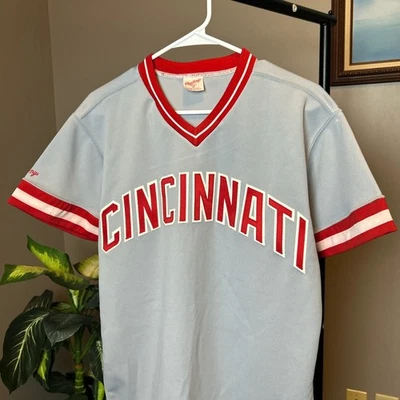 Vintage 1980s Cincinnati Reds MLB Rawlings Authentic Sewn Pro Cut Jersey Sz 38 - Image 1 of 4
