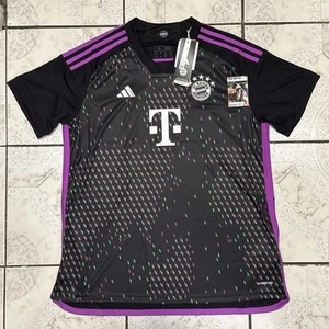 New Adidas Bayern Munich FC 23/24 Authentic Black Away Jersey Women’s Size XL - Picture 1 of 8