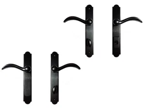 Pella Baldwin Hinged Patio Active Keyed + Passive Handles - Distressed Bronze - Picture 1 of 2