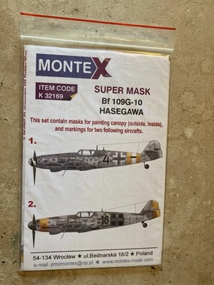 Montex 1/32 Messerschmitt Bf109G Super Mask Sets K32167 & K32169 New Complete - Image 1 of 2
