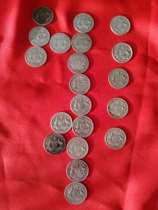 AUSTRALIAN SIXPENCE COINS (20) - EARLY TO MID 20TH CENTURY IN VARIOUS CONDITION - Bild 1 von 13