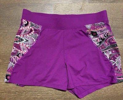 Athleta Purple Paisley Tankini Swim Bottoms Size Small - Image 1 of 3