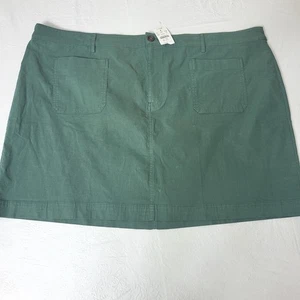 J. Crew Sage Green Cotton Linen Blend Utility Mini Skirt Size 24 Layering NWT - Picture 1 of 7