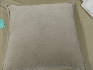 POTTERY BARN GRAY VELVET PILLOW COVER - 19" SQ - ZIPPERED - Picture 1 of 4