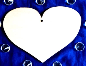 Minkaklecks  Anhänger Holz unbehandelt  1x Herz  15cm  Basteln  Sperrholz - Bild 1 von 1