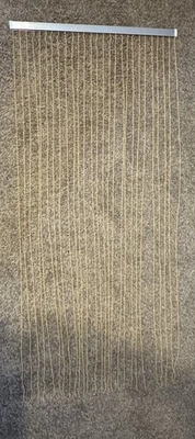 "Cortina de puerta con cuentas 32""x72"" amarillo transparente hebras de acrílico sobre aluminio" Foto 1 de 4