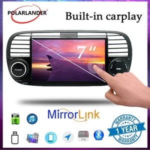 7" 2 DIN Autoradio Player Android Auto WiFi Bluetooth Touchscreen für Fiat 500 - Bild 1 von 1
