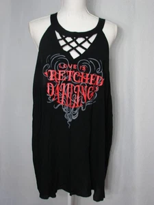 Torrid Disney Villains Love Is Retched Dahling Swing Tank Black New Size 2 (2X) - Bild 1 von 12