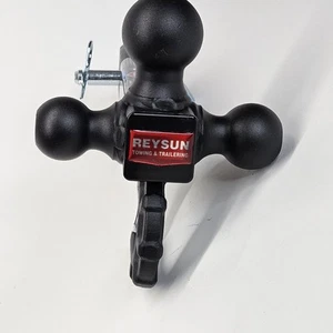 REYSUN Patented Forged Trailer Hitch Tri-Ball Hitch with Hook, 3 Sizes of Balls - Picture 1 of 3