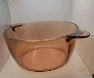 Vintage Corning Visions Bernstein 5 Quart/4,5 L Dutch Oven ohne Deckel USA Braun - Bild 1 von 12