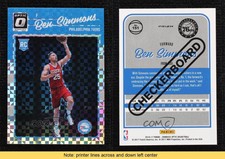 2016-17 Panini Donruss Optic Checkerboard Prizm Ben Simmons #151 Rookie RC