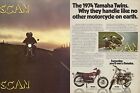 1974 Yamaha RD350 TX500 Twins Moto Ad 74 Vintage Magazine Publicité