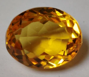 Citrino Giallo Brasiliano 22,05 Ct. Pietra preziosa sfusa taglio ovale regalo per donna/lei - Foto 1 di 6