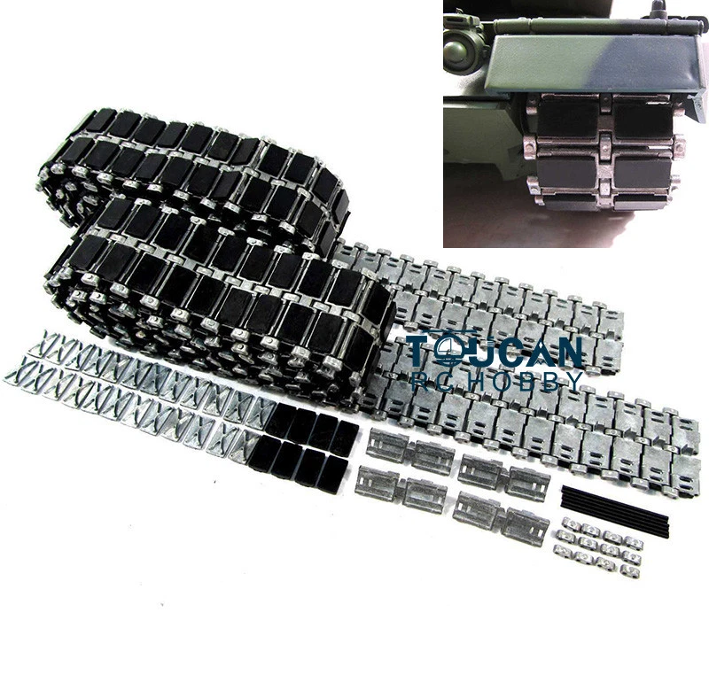 Mato 1/16 Leopard2A6 RC Tank Metal Tracks Rubber Pads MT157 HengLong - Image 1 of 4
