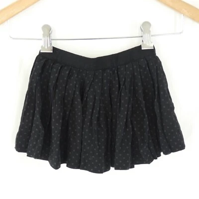 Falda Bonpoint Niñas Plisada Negra Lunares Acampanada Mezcla Lana Virgen Talla 3 Años Foto 1 de 4
