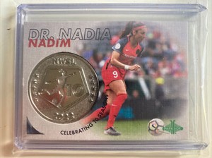 Dr. Nadia Nadim 2022 NWSL Parkside Paramount Coin Card CR 19 Thorns Racing