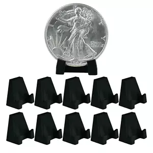 (10) Coin Display Stand Holder Easel Case Small Plastic Storage Box Collector - Picture 1 of 15