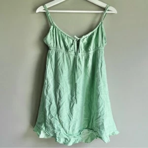 Princess Polly Empress Love Mini Dress Sage green 6 babydoll festival sundress - Picture 1 of 9